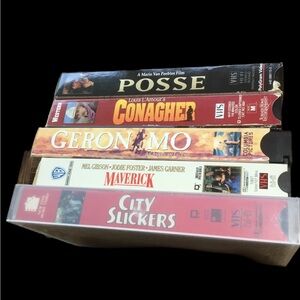 Five Western VHS Tapes